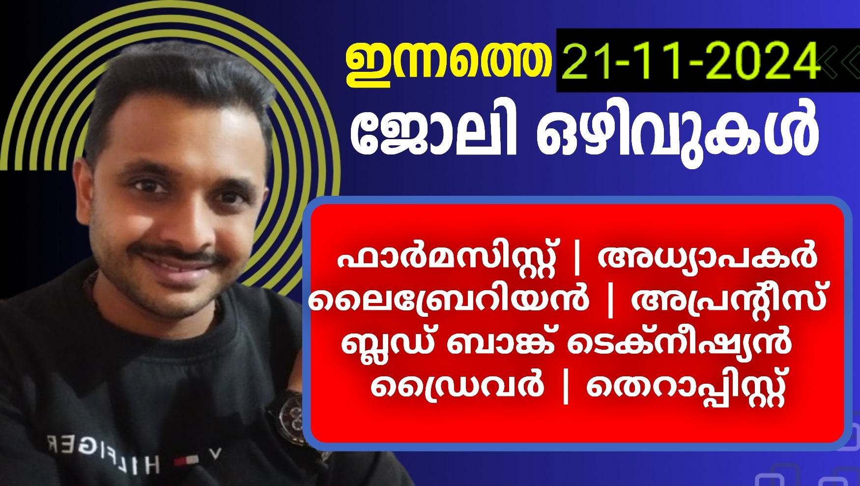 ഇനàµà´¨à´¤àµà´¤àµ† ജോലി à´’à´´à´¿à´µàµà´•à´³àµâ€ | 21-11-2024