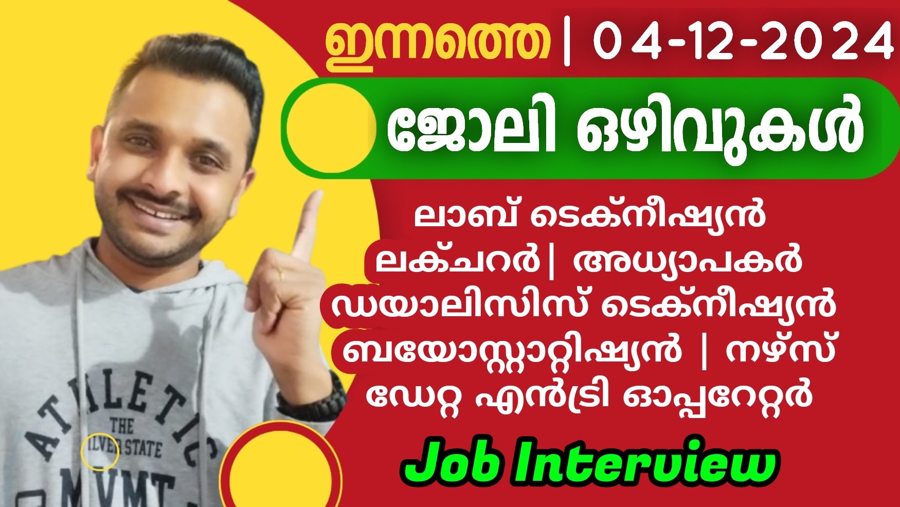 ഇനàµà´¨à´¤àµà´¤àµ† ജോലി à´’à´´à´¿à´µàµà´•à´³àµâ€ | 04-12-2024